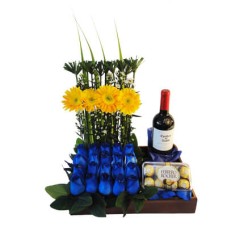 Blue Flowers Arrangement-1