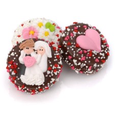 Wedding Hand Dipped & Decorated Sandwich Cookie- Single