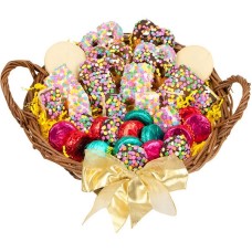 12 INCH LARGE CONFETTI CELEBRATION GOURMET GIFT BASKET