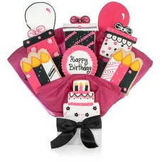 Happy Birthday Girl Cookie Bouquet (7 Cookies)