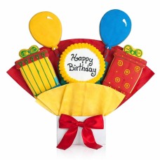 Happy Birthday Cookie Bouquet (5 Cookie Count)
