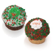 Christmas Belgian Chocolate Gourmet Cupcakes- 6 Pack
