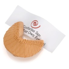 Peanut Butter Dipped and Drizzled Baby Giant Fortune Cookie
