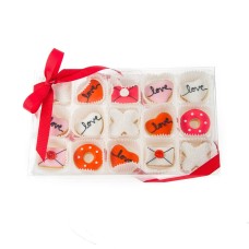 Love Mini Cookie Clear Gift Box- 15 Pc