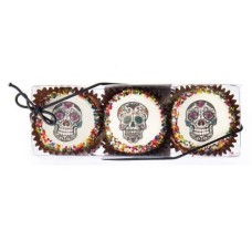 Edible Print (TM) Dia de los Muertos Clear Box of 3 Oreos
