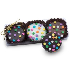 Clear Acrylic Gift Box of 3 Confetti Oreos