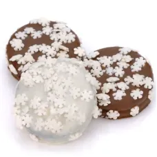 Snowflake Sprinkles Chocolate Dipped & Decorated OreosÂ®- Individually Wrapped