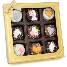 Wedding Gold Box of 9 Sandwich Cookies