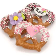 Mother's Day Chocolate & Caramel Pretzel Twists- Individually Wrapped