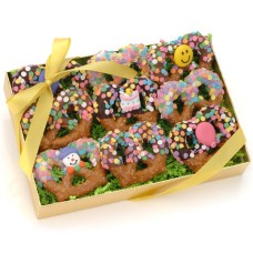 Birthday Chocolate Pretzel Twists, Box of 9