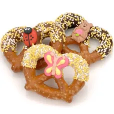 Spring Chocolate & Caramel Pretzel Twists- Individually Wrapped