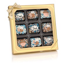 Father's Day Chocolate Dipped Mini Crizpy- Window Gift Box of 9