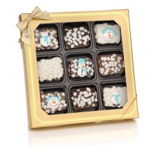 Winter Chocolate Dipped Mini Crizpy Â®- Window Gift Box of 9