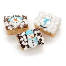 Winter Decorated Chocolate Dipped Mini Crizpy ®- Individually Wrapped Winter Decorated Chocolate Dipped Mini Crizpy ®- Individually Wrapped