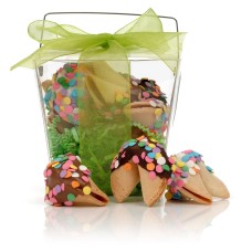 Take Out Pail of 6 Confetti Classic Size Fortune Cookies