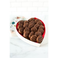 Valentine's Day Milk Chocolate-Covered Peanut Butter Cracker Cookies - 20 Pieces