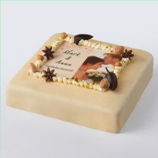 Luxury marzipan photo cake (8 people)