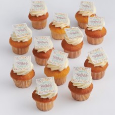 Festive mini photo cupcakes