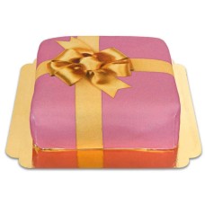 Gift cake, pink