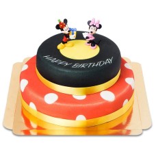 Mickey Mouse and Minnie Birthday Cake