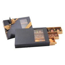 Black Beauty Box with chocolates cookies and dry fruits