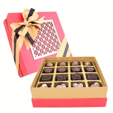 Signature Classy Box with Laser Cut Design and 16 assorted Chocolates