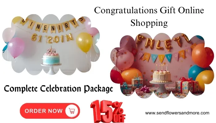 Congratulations Cake And Balloons