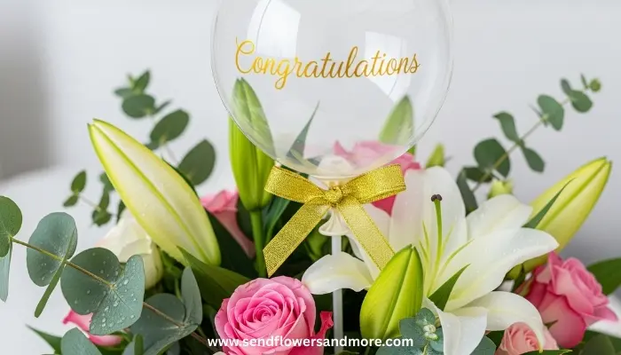 balloon attachment to flower bouquet