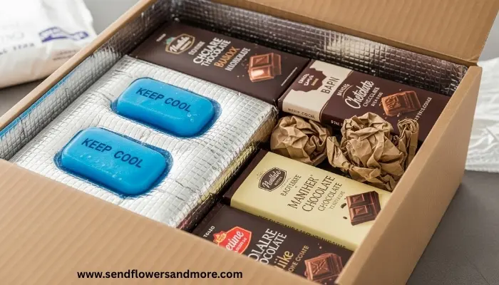 chocolate packaging with cold packs