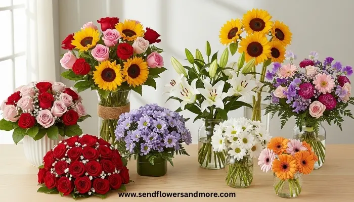 birthday flower types arranged