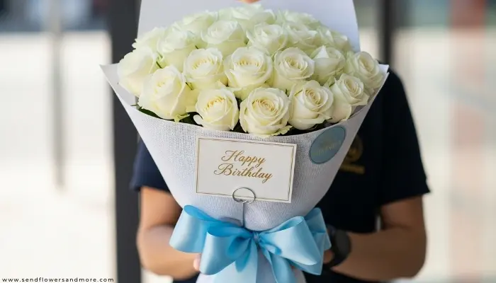 White rose bouquet