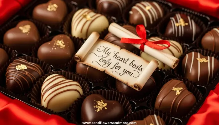 Personalized romantic chocolates