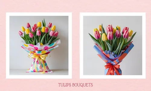 Pastel Tulip Birthday Bouquet