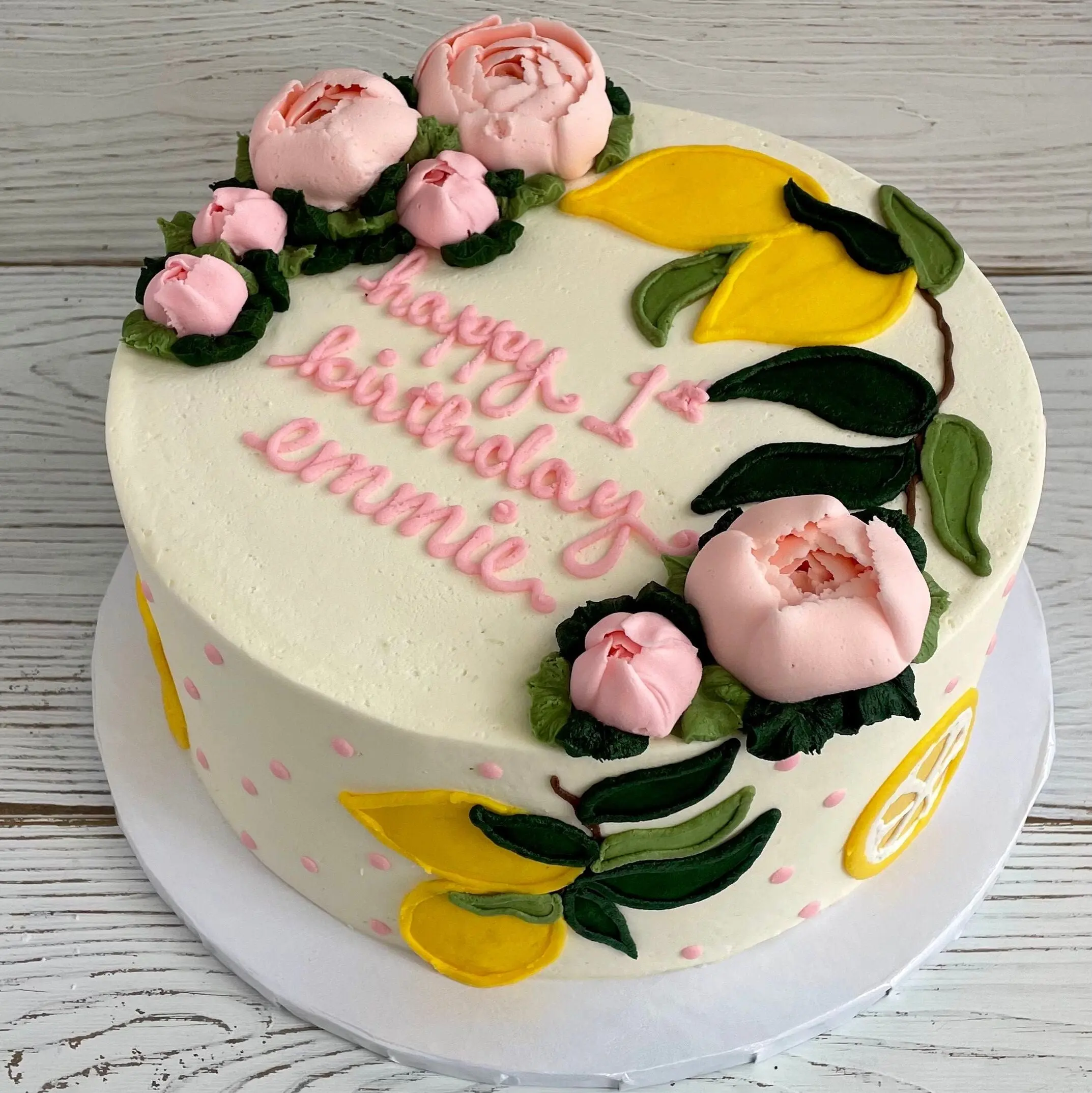 Peonies & Lemons Cake