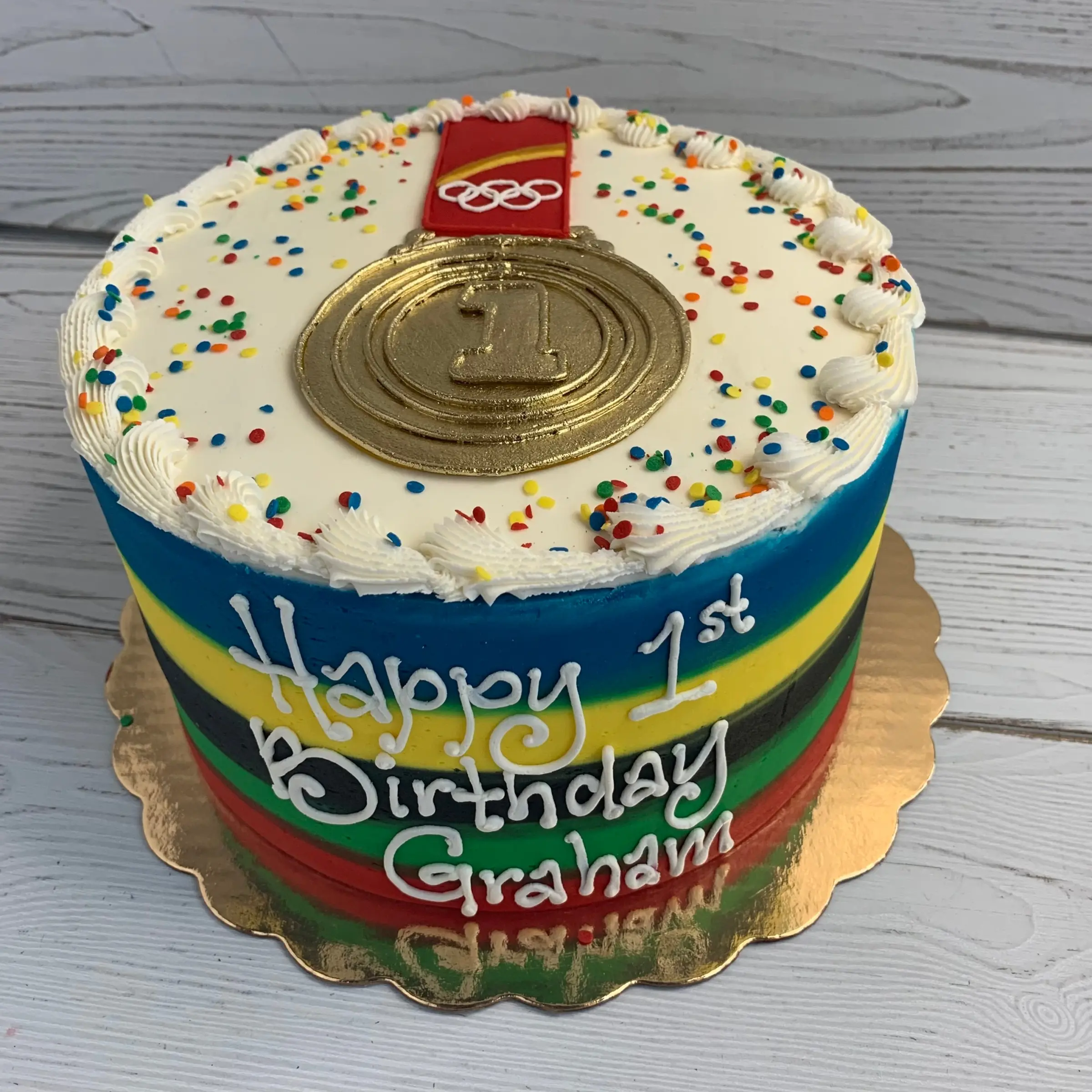 Olympic Gold Medal Cake