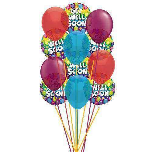 Ready to get well soon balloon (3 Latex and 6 Mylar Balloons)
