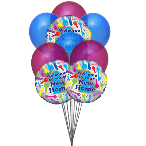Happy home (3 Mylar Balloons and 6 Latex Balloons)