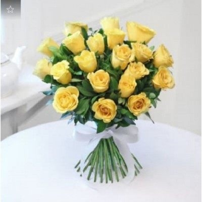 Bunch Of 20 Fresh Yellow Roses (As Shown)