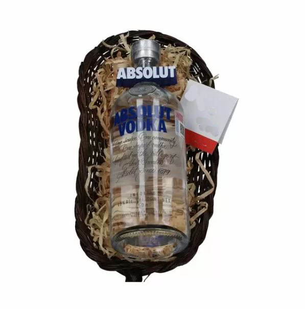 Wine holder with Absolut Vodka