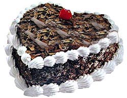 Skylark - 2.2 Pounds Black Forest Heart Cake
