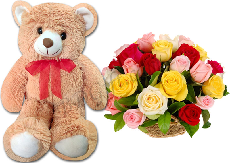Bear W/ Flower Basket