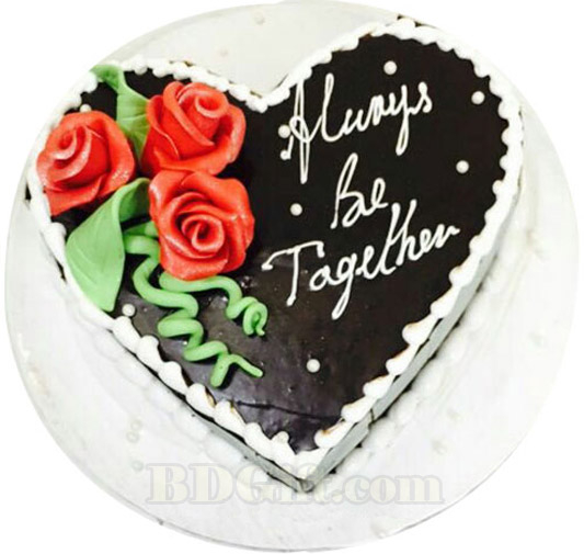 2.2 Pounds Chocolate Heart Cake