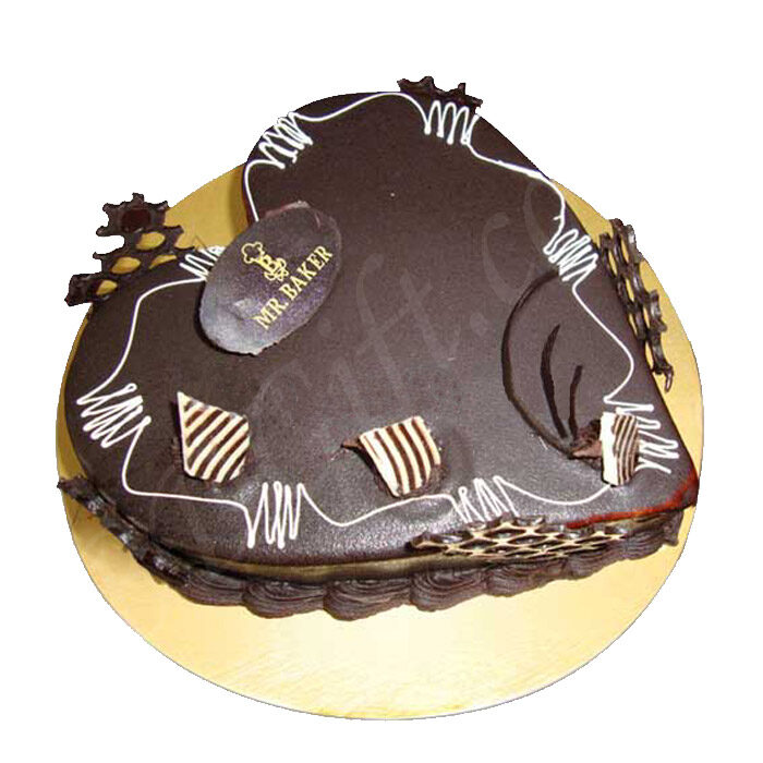 Mr. Baker - Half kg Chocolate Heart Cake