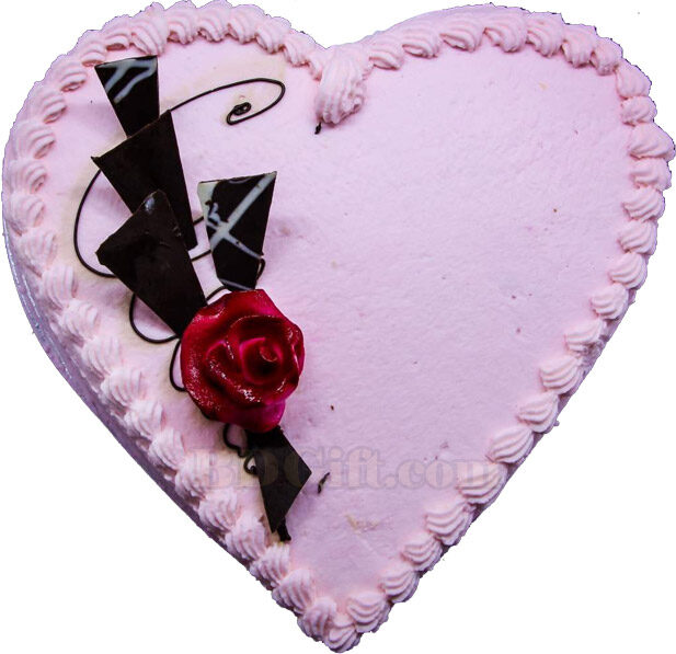 2.2 Pounds Vanilla Heart Cake