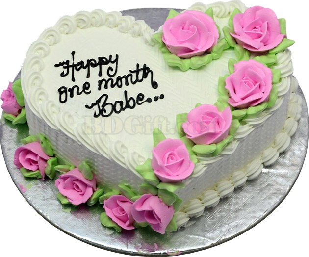 3.3 Pounds Vanilla Heart Cake