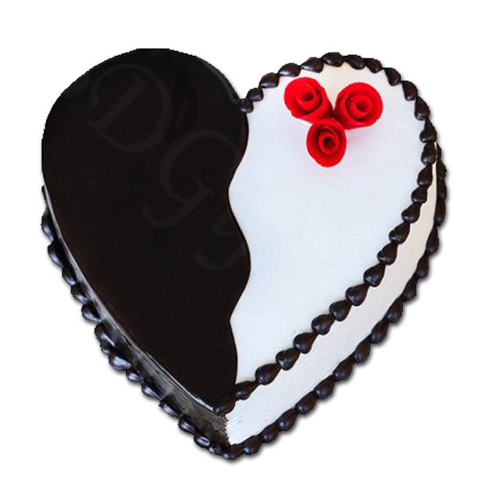 4.4 Pounds Vanilla Heart Cake