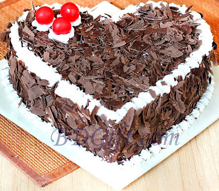 3.3 Pounds black forest Heart Cake