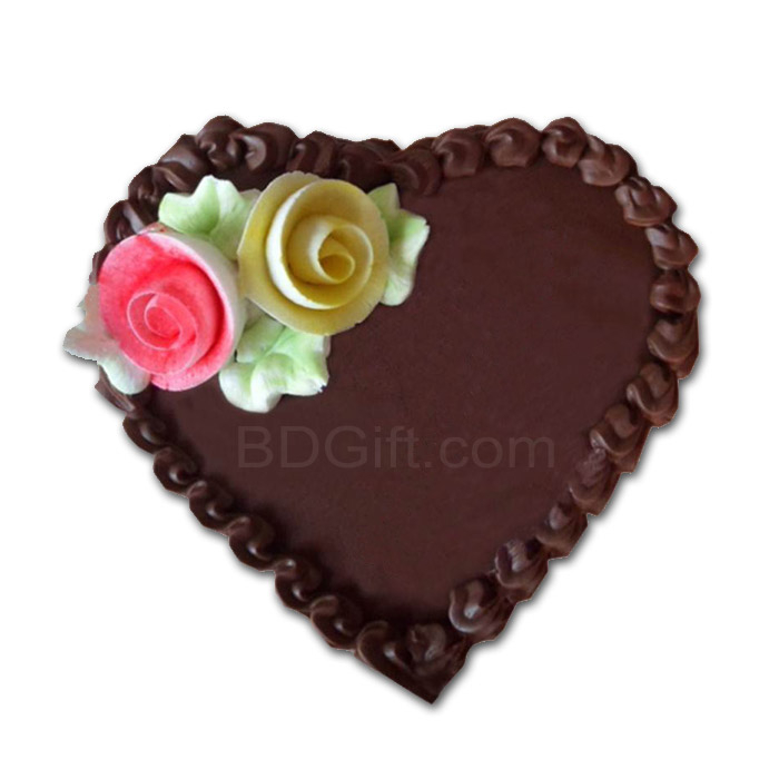 3.3 Pounds Chocolate Heart Cake