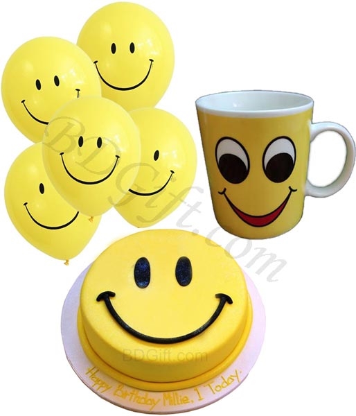 (07) Cake W/ Balloons & Mug
