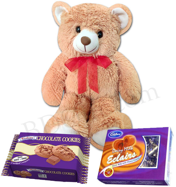 Bear W/ Cookies+Chocolate Box
